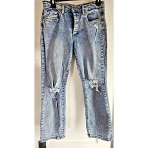 [BANKNYC] THE MADISON CROP high rise crop woman Sz 27 distressed jean